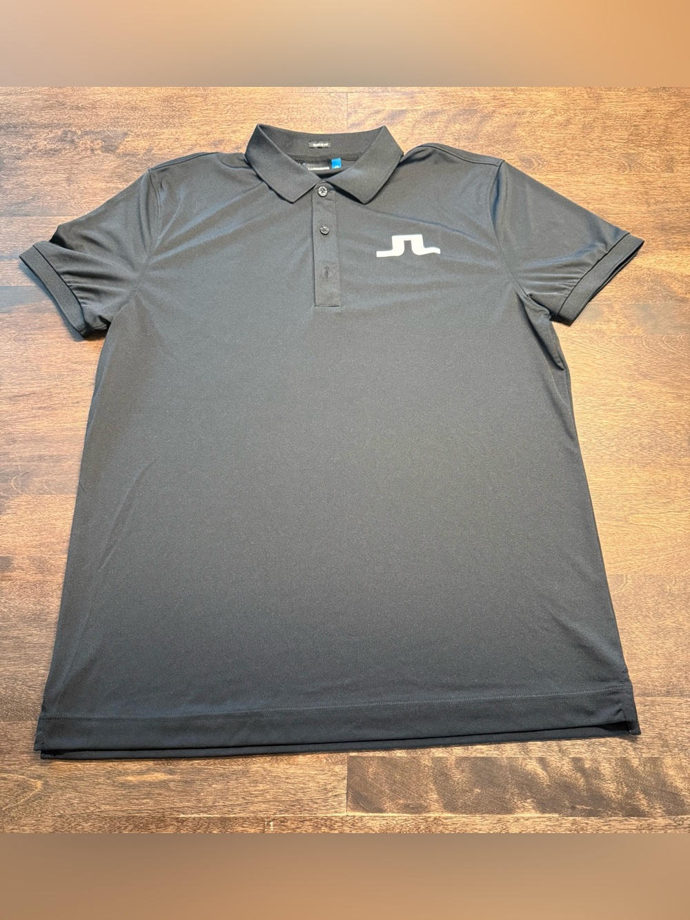 J.Lindeberg Men's Big Bridge Regular Fit TX Jersey Golf Polo Shirt Black